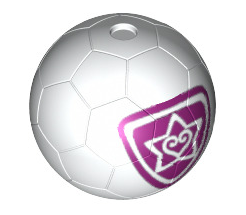Soccer Ball with Heart and Star Pattern, Part# x45pb06 Part LEGO®   