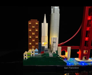 San Francisco Skyline 21043 Custom Lighting Kit for LEGO® Set