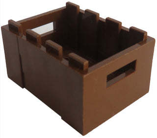 Container, Crate 3x4x1 2/3 with Handholds, Part# 30150 Part LEGO® Brown  