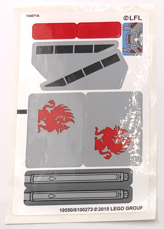 Sticker Sheet for Set T-16 Skyhopper, 75081, North American Version - (19550/6100273), Part# 75081stk01b Part LEGO® Complete