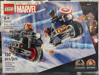 Black Widow & Captain America Motorcycles, 76260 Building Kit LEGO®   