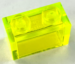 Brick 1x2, Part# 3004 and 3065 Part LEGO® Trans-Neon Green  