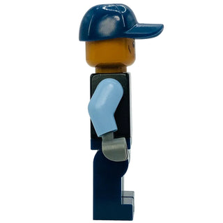 Security Guard Arkham Asylum - Male, Dark Blue Cap, Black Vest, sh1076 - LEGO® Batman™ Minifigure Minifigure LEGO®