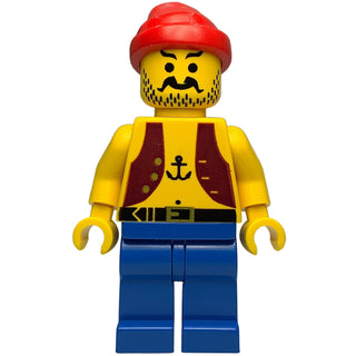 Pirate Anchor Dark Purple Vest, pi013 - LEGO® Classic Pirates Minifigure