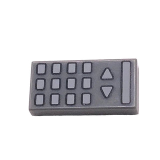 Tile 1 x 2 with TV Remote Control Pattern, Part# 3069pb0311