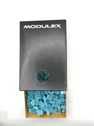 Modulex Set 1122-11 MX Pastel Blue 2x2 Bricks x200 1975-1981