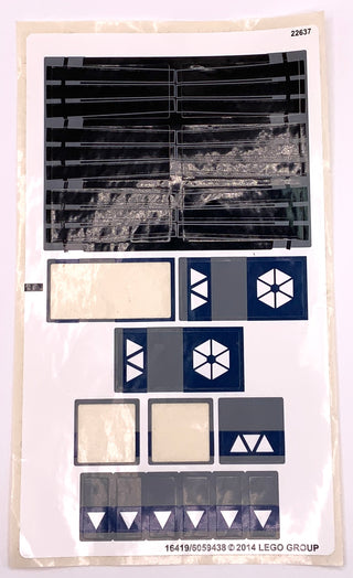 Sticker Sheet for Set Droid Tri-Fighter, 75044 - (16419/6059438), Part# 75044stk01 Part LEGO® Missing 3 Stickers