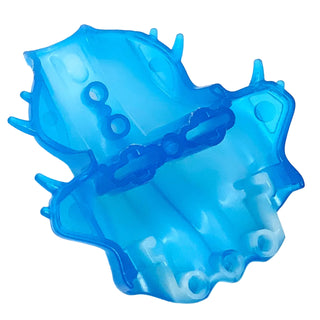 Bionicle Head, Barraki Carapar with Marbled Trans-Dark Blue Pattern, Part# 57548pb02