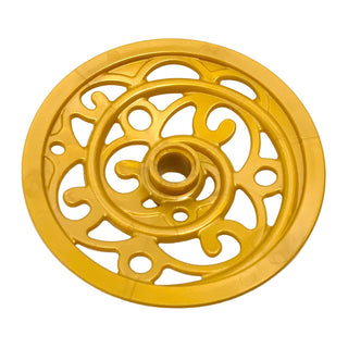 Wheel Wagon Huge (43mm D.) Ornamental, Part# 15744 Part LEGO® Pearl Gold