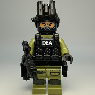 DEA Special Response Team SRT Officer Custom Minifigure, BB60