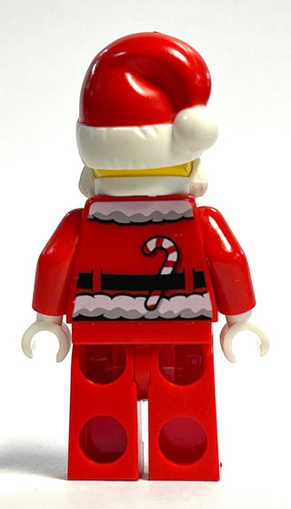 Santa, Red Legs, Fur Lined Jacket with Button, Glasses, hol110 Minifigure LEGO®   