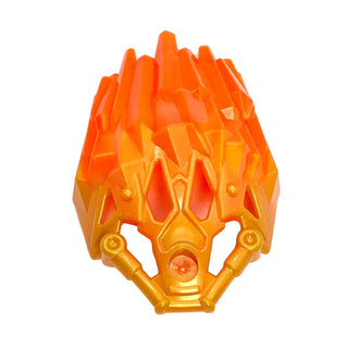 Bionicle Crystal Armor with Marbled Trans-Neon Orange Pattern, Part# 24166pb03