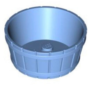 Container, Half Large Barrel with Axle Hole, Part# 64951 Part LEGO® Medium Blue  