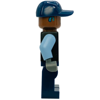 Security Guard Arkham Asylum - Female, Dark Blue Cap, Black Vest, sh1087 - LEGO® Batman™ Minifigure Minifigure LEGO®