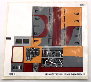 Sticker Sheet for Set Mos Eisley Cantina, 75052, International Version - (17594/6074051), Part# 75052stk01a Part LEGO® Missing 1 Sticker