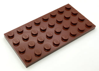 Plate 4x8, Part# 3035 Part LEGO® Reddish Brown  