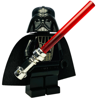 Darth Vader, Light Gray Head, sw0004 Minifigure LEGO® Like New with Chrome Lightsaber Hilt