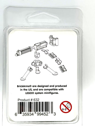 Disassembled minifigure-scale machine gun with barrel, ammunition belts, tripod mount, and accessories in clear plastic packa