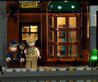 Sherlock Holmes Book Nook 10351 Custom Lighting Kit for LEGO® Set Light up kit United Brick Co®
