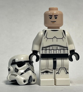 Stormtrooper, (Dual Molded Helmet, Gray Squares on Back) - Male, Light Nougat Head, Frown sw1137 Minifigure LEGO®   