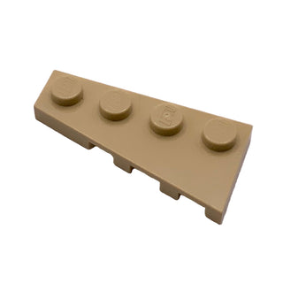 Wedge, Plate 4x2 Left, Part# 41770 Part LEGO® Tan