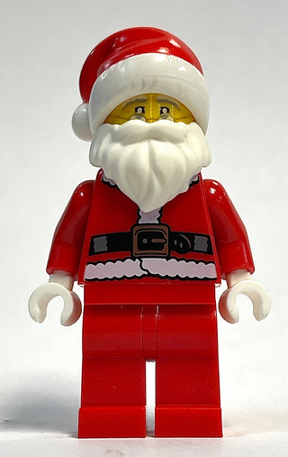 Santa - Red Legs, Fur Lined Jacket, White Eyebrows, Glasses, hol239 Minifigure LEGO®   