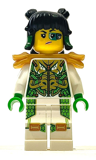 Mei - Dragon Armor Suit, Pearl Gold Shoulder Pads, Hair, mk042 Minifigure LEGO® Like New - without Sword  