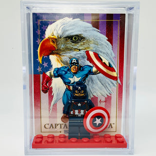 Captain America with Trading Card & Collector’s Case Minifigure LEGO® Card 1