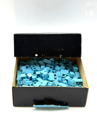 Modulex Set 1121-11 MX Pastel Blue 1x2 Bricks x200 1975-1981