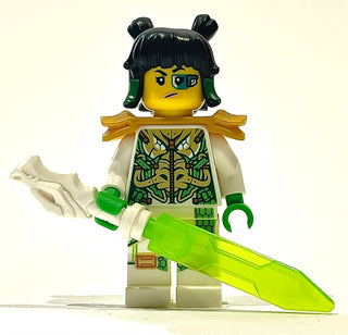 Mei - Dragon Armor Suit, Pearl Gold Shoulder Pads, Hair, mk042 Minifigure LEGO® Like New  - with Sword  