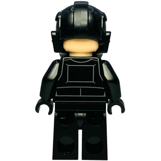 Imperial TIE Fighter Pilot - Light Nougat Head, Scowl, White Insignia on Helmet, sw0926