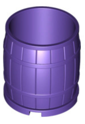 Container, Barrel 4x4x3.5, Part# 30139 Part LEGO® Dark Purple  