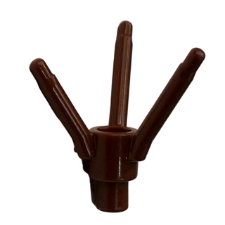 Plant Flower Stem w/ Bottom Pin, Part# 24855 Part LEGO® Reddish Brown