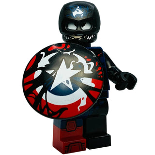 Venomized Captain America, sh1102 - LEGO® Marvel Minifigure Minifigure LEGO® Like New with Shield