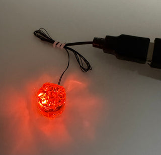 2x2 Flashing LED Light-up Round Brick, USB Powered, LS2x2R