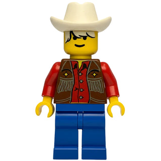 Cowboy, Red Shirt, Zack, ww012 - LEGO® Western Minifigure