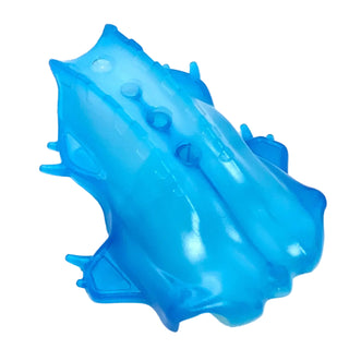 Bionicle Head, Barraki Carapar with Marbled Trans-Dark Blue Pattern, Part# 57548pb02