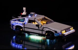 Back to the Future Time Machine 10300 Custom Lighting Kit for LEGO® Set Light up kit United Brick Co®