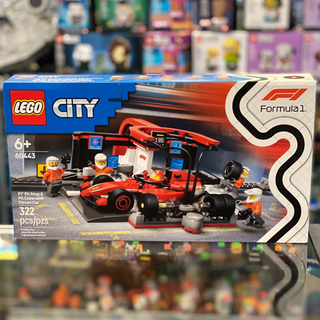 F1® Pit Stop & Pit Crew with Ferrari Car, 60443 - LEGO® City Set Building Kit LEGO®