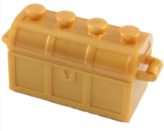 Container, Treasure Chest, Part# 4738a/4739a Part LEGO® Pearl Gold  