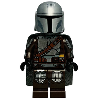 Din Djarin - Silver Beskar Armor, Cape, sw1488 - LEGO® Star Wars Minifigure Minifigure LEGO® Like New