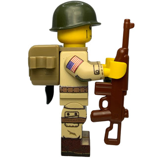 WWII U.S. Army 101st Airborne Paratrooper Custom Minifigure, BB1