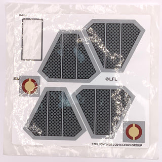 Sticker Sheet for Set Jedi Interceptor, 75038, North American Version - (17992/6078408), Part# 75038stk01b Part LEGO® Missing 1 Sticker