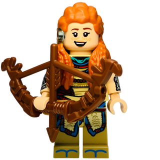 Aloy - Open Mouth Smile, hrz001 Minifigure LEGO® Like New - With Bow