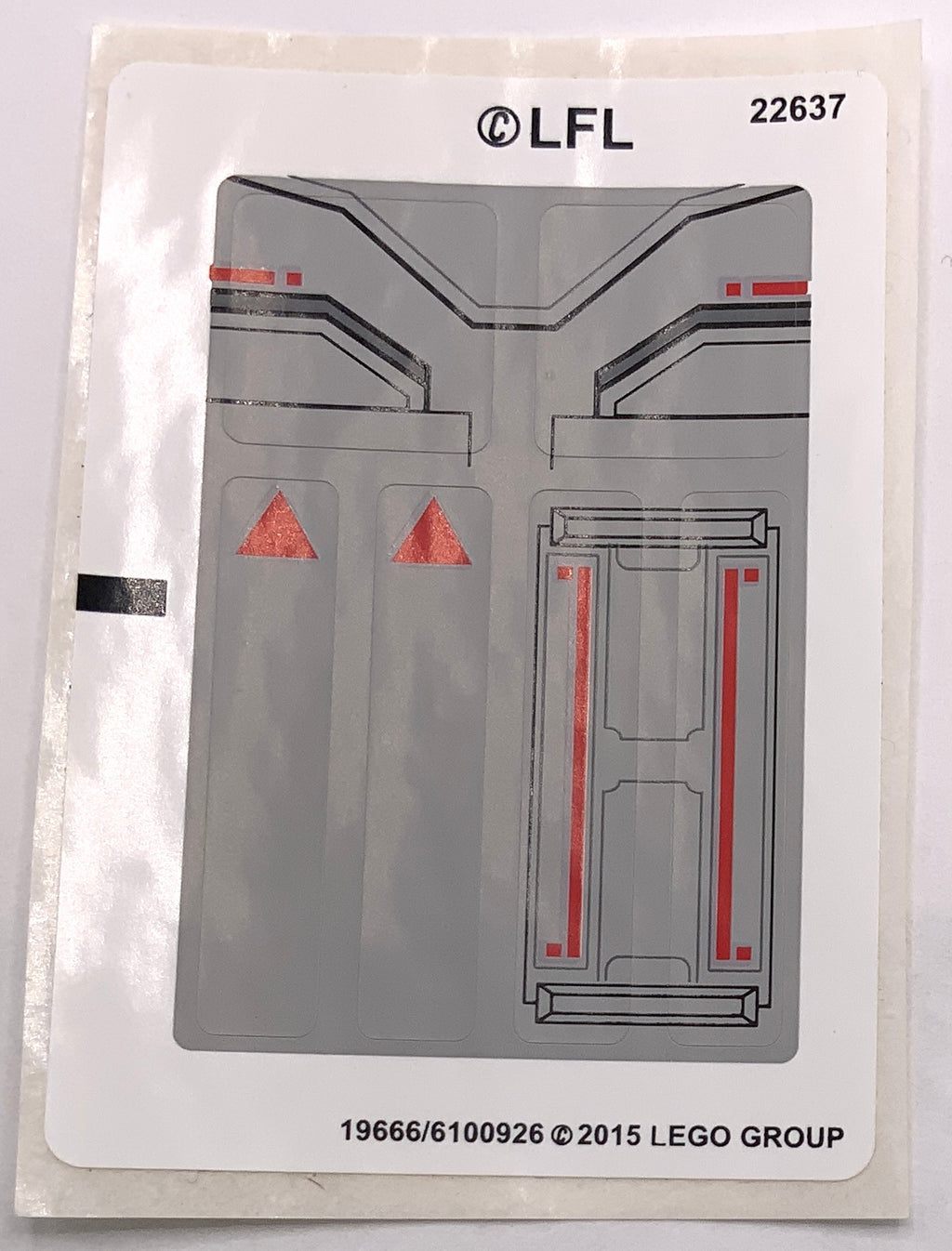 Sticker Sheet for Set TIE Advanced Prototype, 75082, International Ver ...