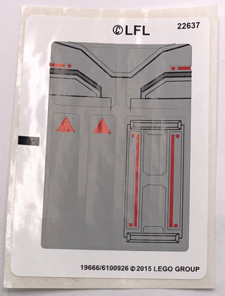 Sticker Sheet for Set TIE Advanced Prototype, 75082, International Version - (19666/6100926), Part# 75082stk01a Part LEGO® Complete