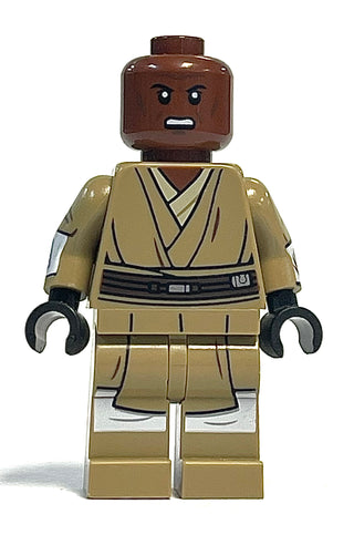 Mace Windu (Dark Tan Legs, Open Mouth, Printed Arms), sw1205 Minifigure LEGO® Like New without Light Saber  