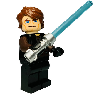 Anakin Skywalker - Large Eyes, Dark Brown Arms, sw0317, LEGO® Star Wars Minifigure Minifigure LEGO® Like New - With Lightsaber