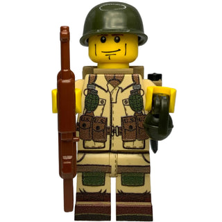 WWII U.S. Army 101st Airborne Paratrooper Custom Minifigure, BB1