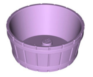 Container, Half Large Barrel with Axle Hole, Part# 64951 Part LEGO® Lavender  